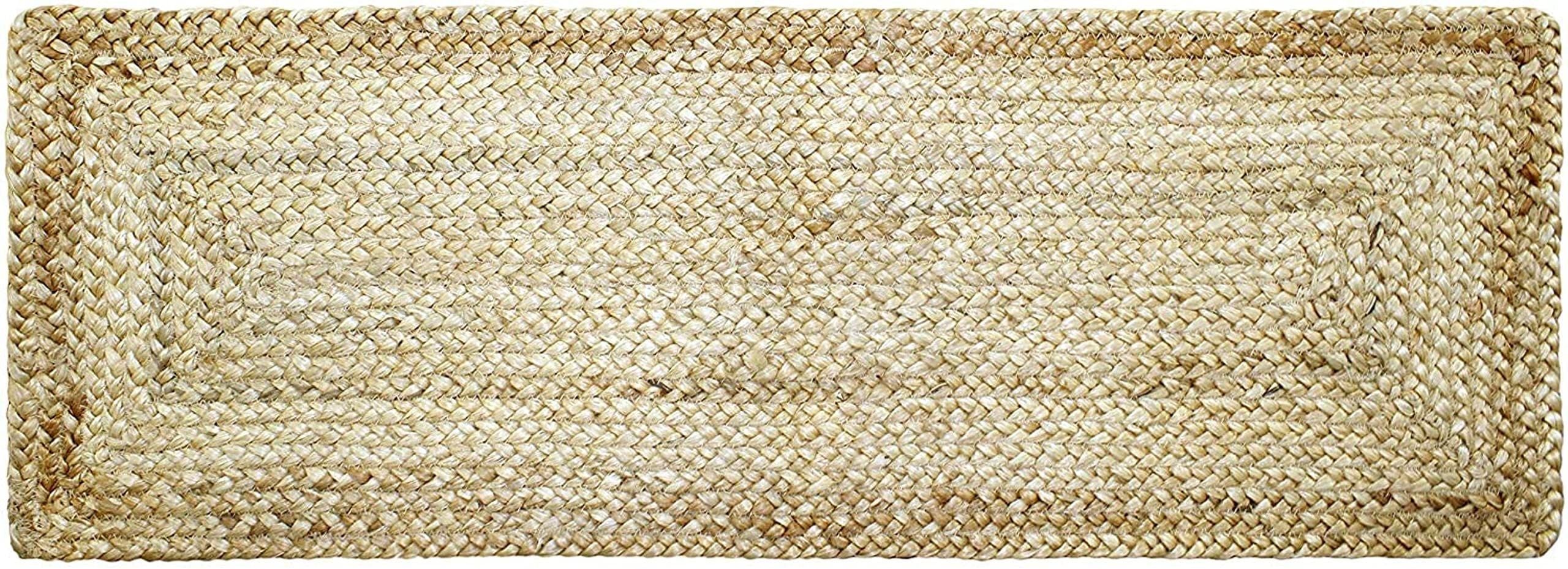 AIESY® Beautiful Handwoven Jute  Reversible Runner Rug