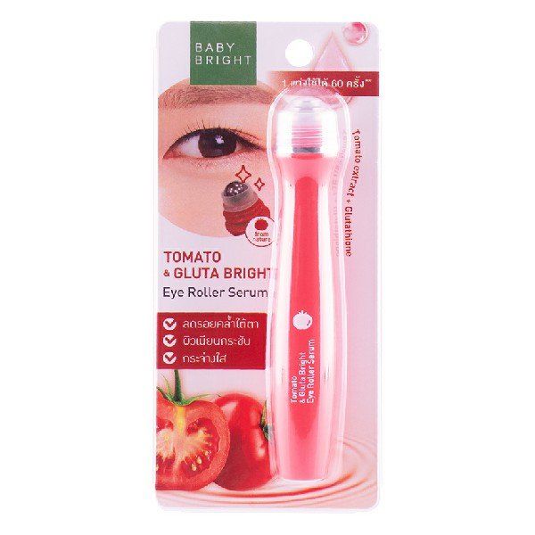 TOMATO & GLUTA BRIGHT EYE ROLLER SERUM 15ML BABY BRIGHT (F) (Y2022)