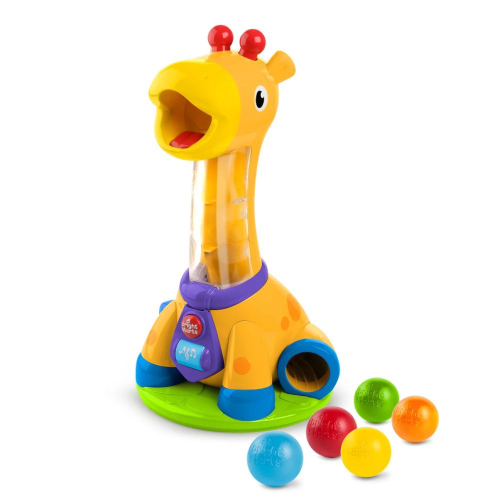 Bright Starts Spin & Giggle Giraffe Ball Popper Musical Toy, (28.96 x 24.89 x 46.48 cm)