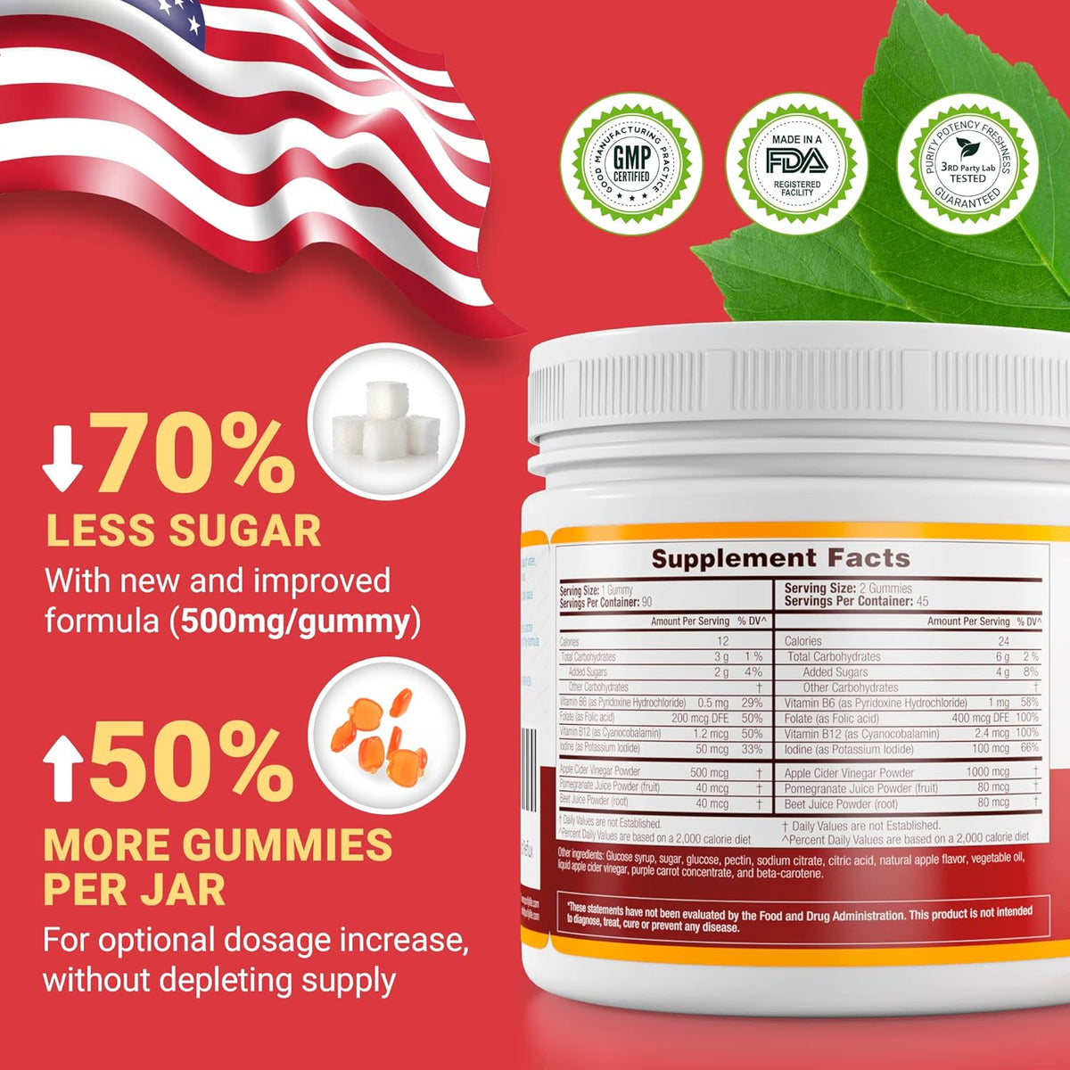 Purify Life Apple Cider Vinegar Gummies 90
