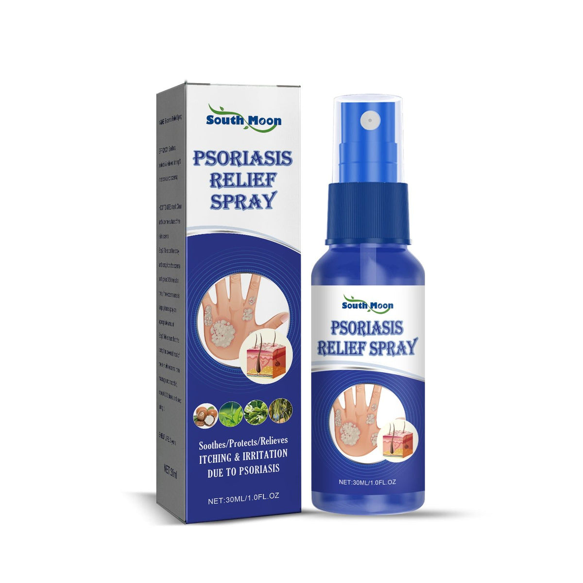 Decanter Moss Soothing Spray for Swelling, Itch Relief, Eczema, Natural Skin Care ,30ml