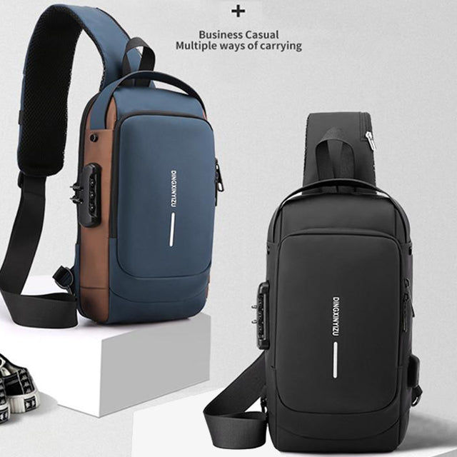 Shoulder & Chest Waterproof Men’s Bag – Durable, Versatile Crossbody Backpack for Outdoor & Everyday Use
