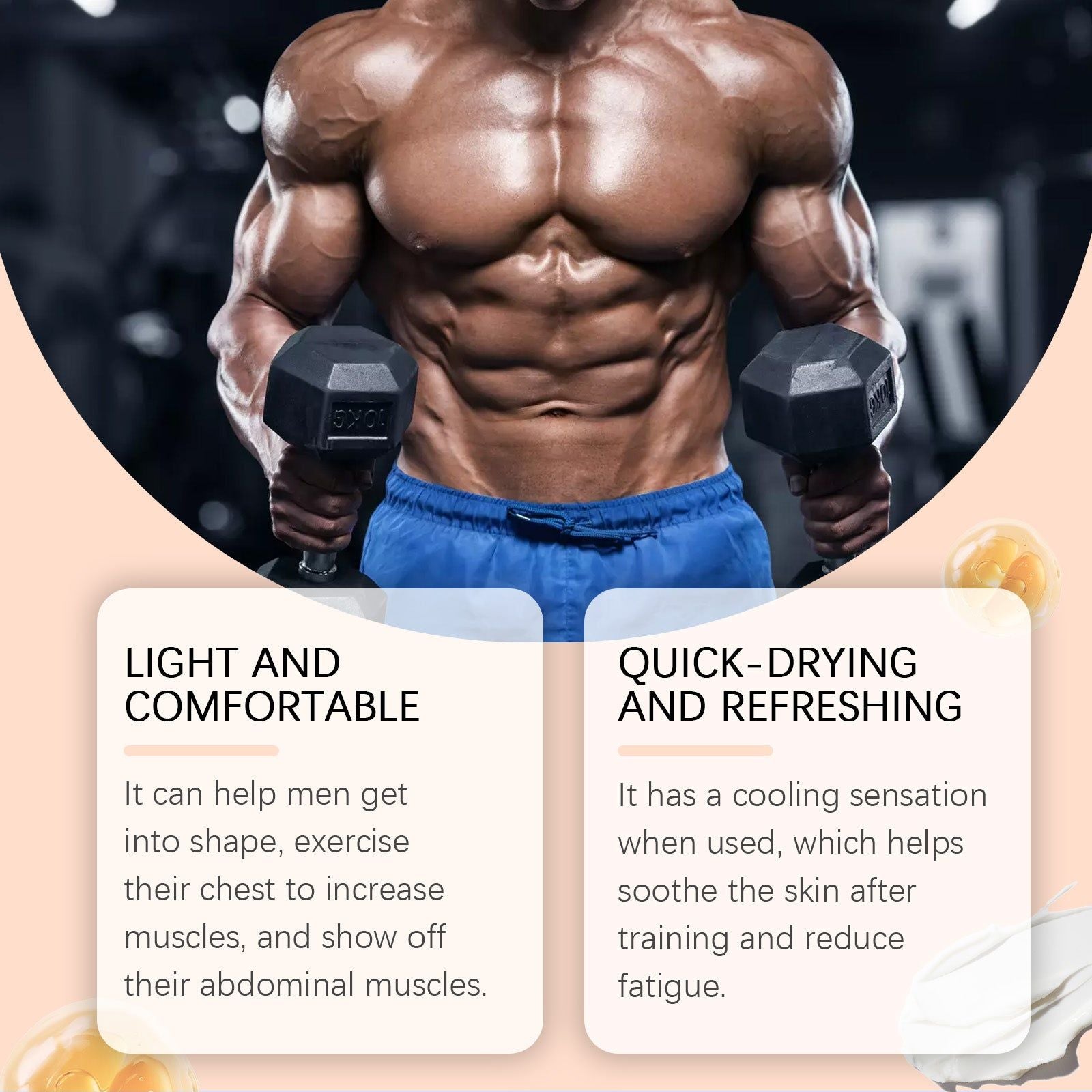 Abs Spray for Muscle Shaping, Toning, and Skin Smoothing, Cool Post-Workout Relief ,50ml