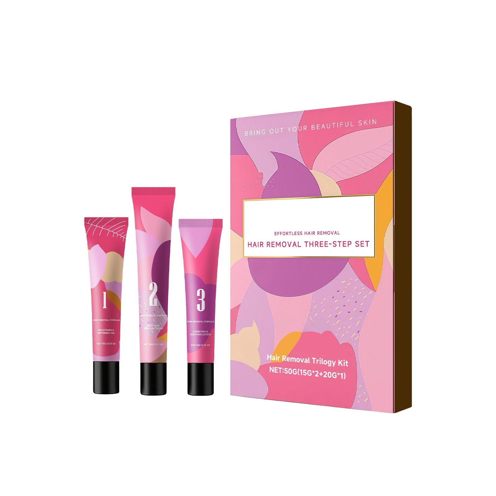 Facial Hair Removal Kit with Cream and Soothing Care