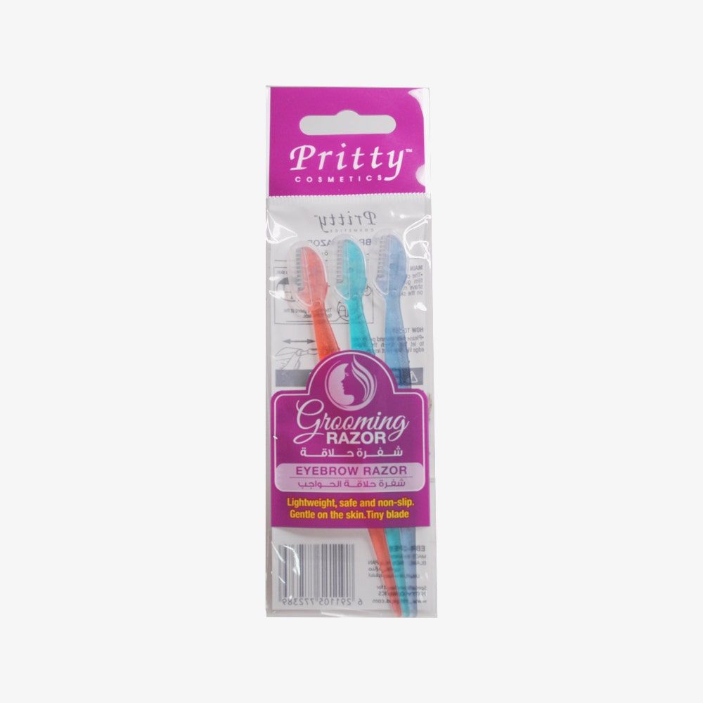 Pritty Eyebrow And Facial Razors, 3pcs