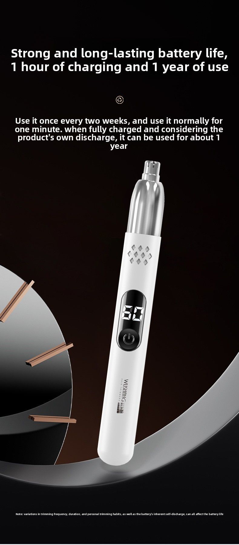USB Rechargeable Nose Hair Trimmer Kit