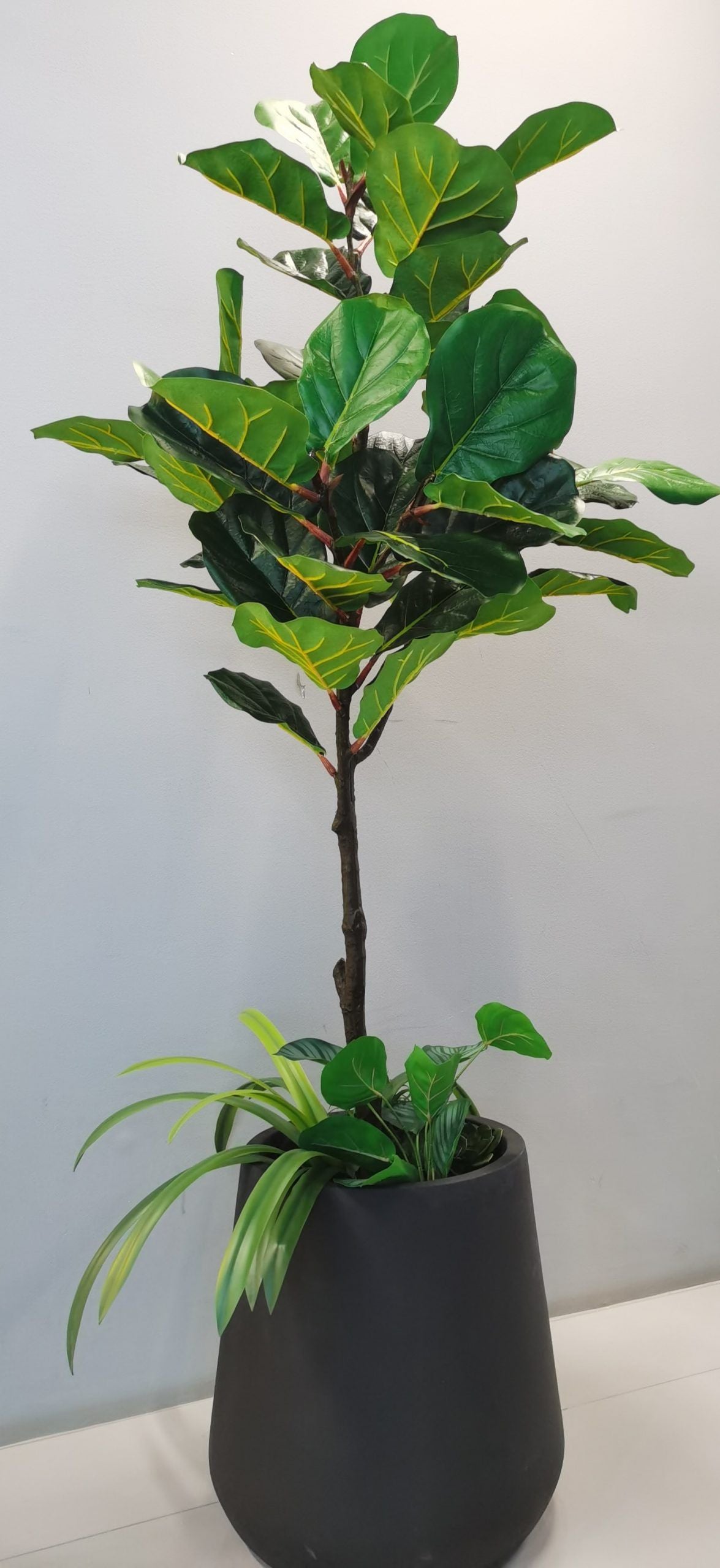 20x25cm Black Fiberclay Planter #KD-003
