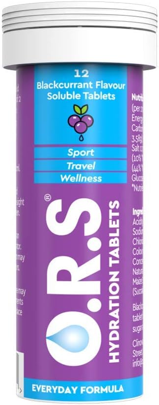 O.R.S Hydration Tablets With Electrolytes Lemon Blackcurrant Strawberry and Orange (PackOf4)