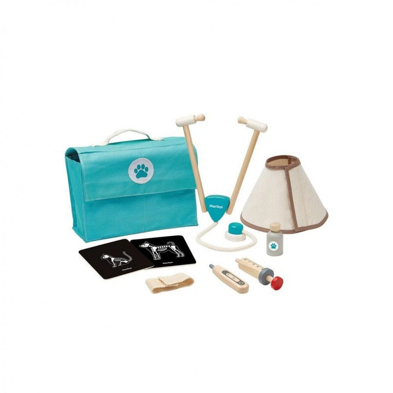 PlanToys Vet Set — Wooden Pretend Play Medical Set