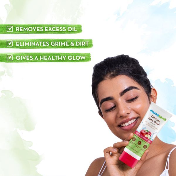 MAMAEARTH Oil Free Face Wash for Oily Skin, with Apple Cider Vinegar 100 ml