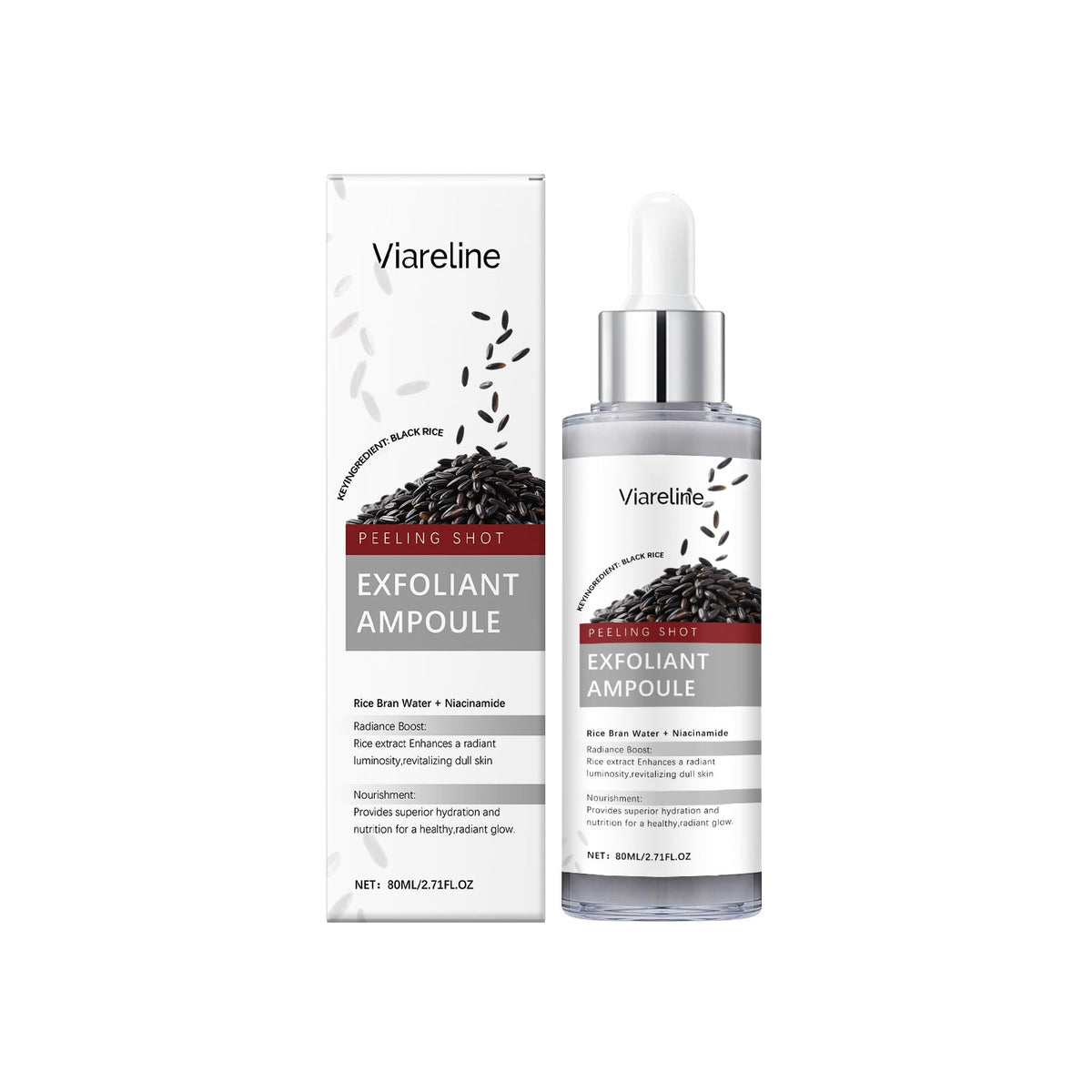 Black Rice Facial Care Essence, Brightening, Pore Refining, Gentle Exfoliation ,80ml