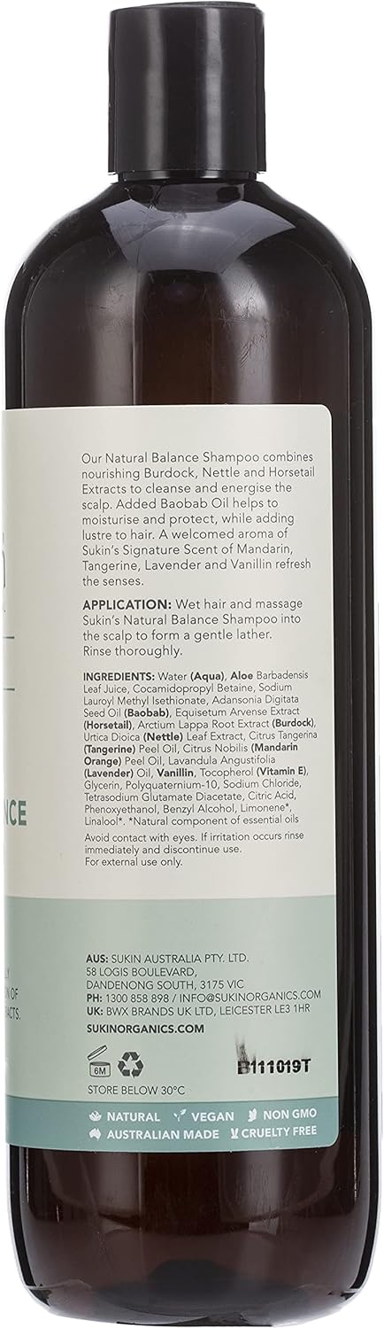 Sukin Natural Balance Shampoo, 500 Ml