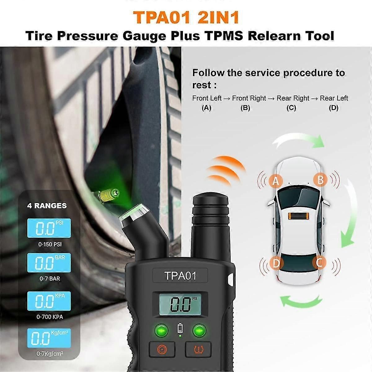 Tpa01 Tpms Relearn Tool Digital Tire Pressure Gauge For Tire Pressure Sensor Reset Tool For Opel zxin