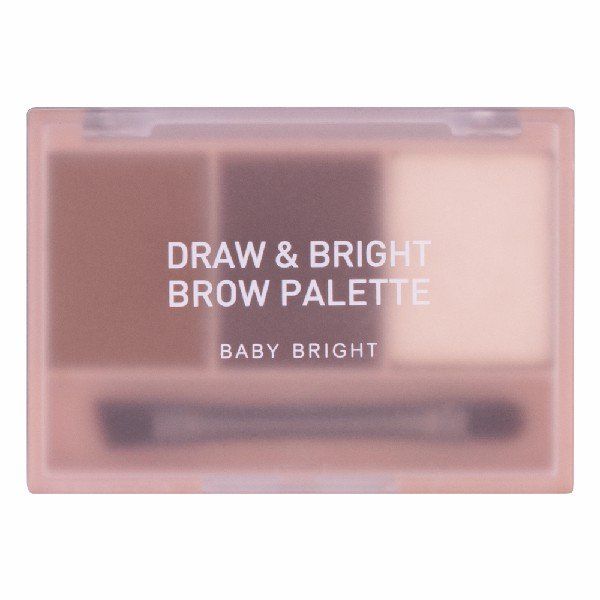 Draw & Bright Brow Palette 0.86g x 3Colors Baby Bright (M) #02 Medium Brown