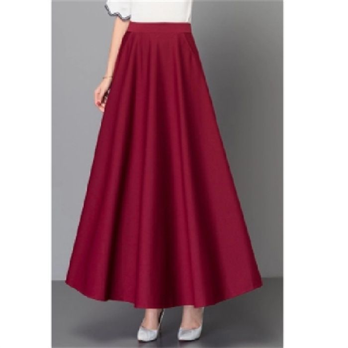 High Waist Wide Hem Long Skirt For Women