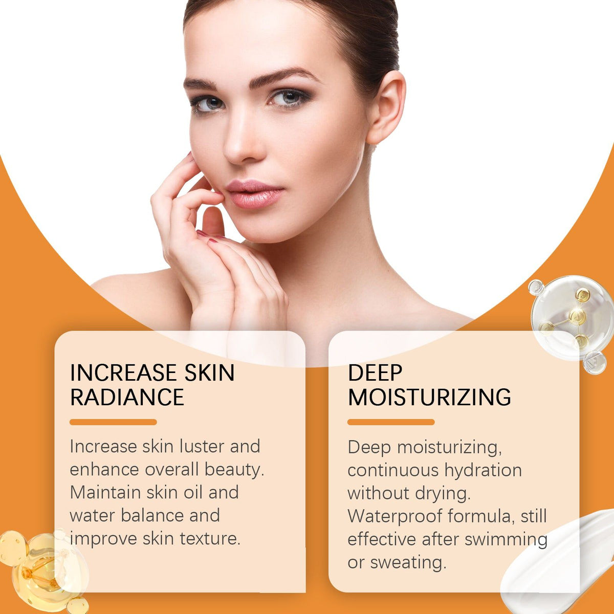 Moisturizing Skin Cream, UV Protection, Breathable, Acne-Free, Hydrating Face Lotion ,100ml