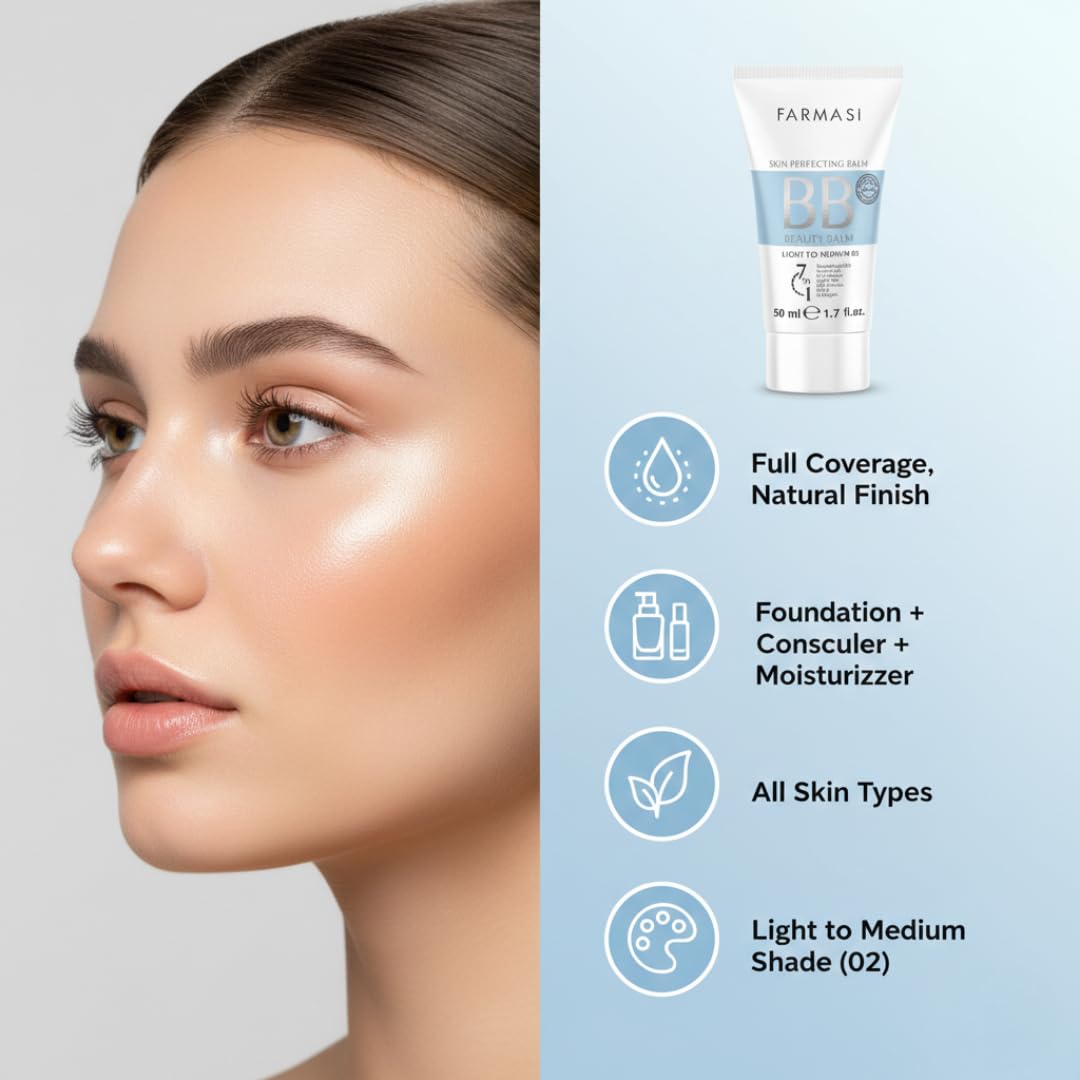 Farmasi BB Cream Light To Medium, 50ml, No.02