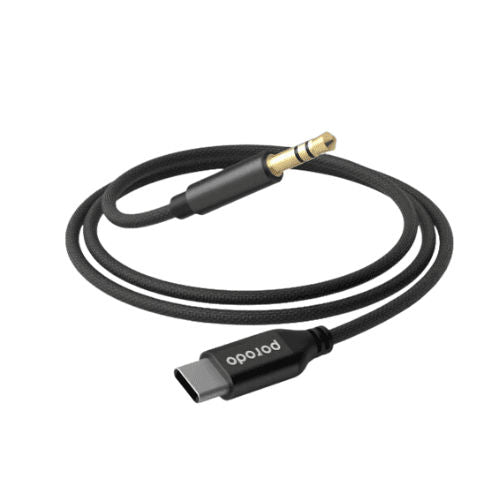 Porodo Braided Aluminum Type-C to 3.5mm Aux