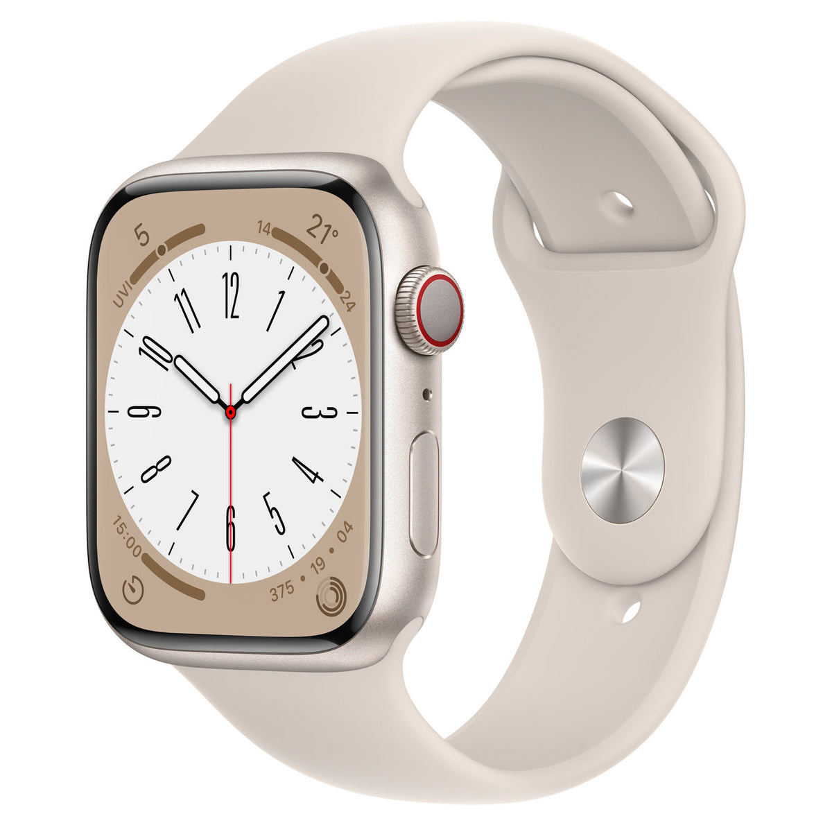 Series 8 GPS + Cellular 45mm Aluminium Case with Sport Band