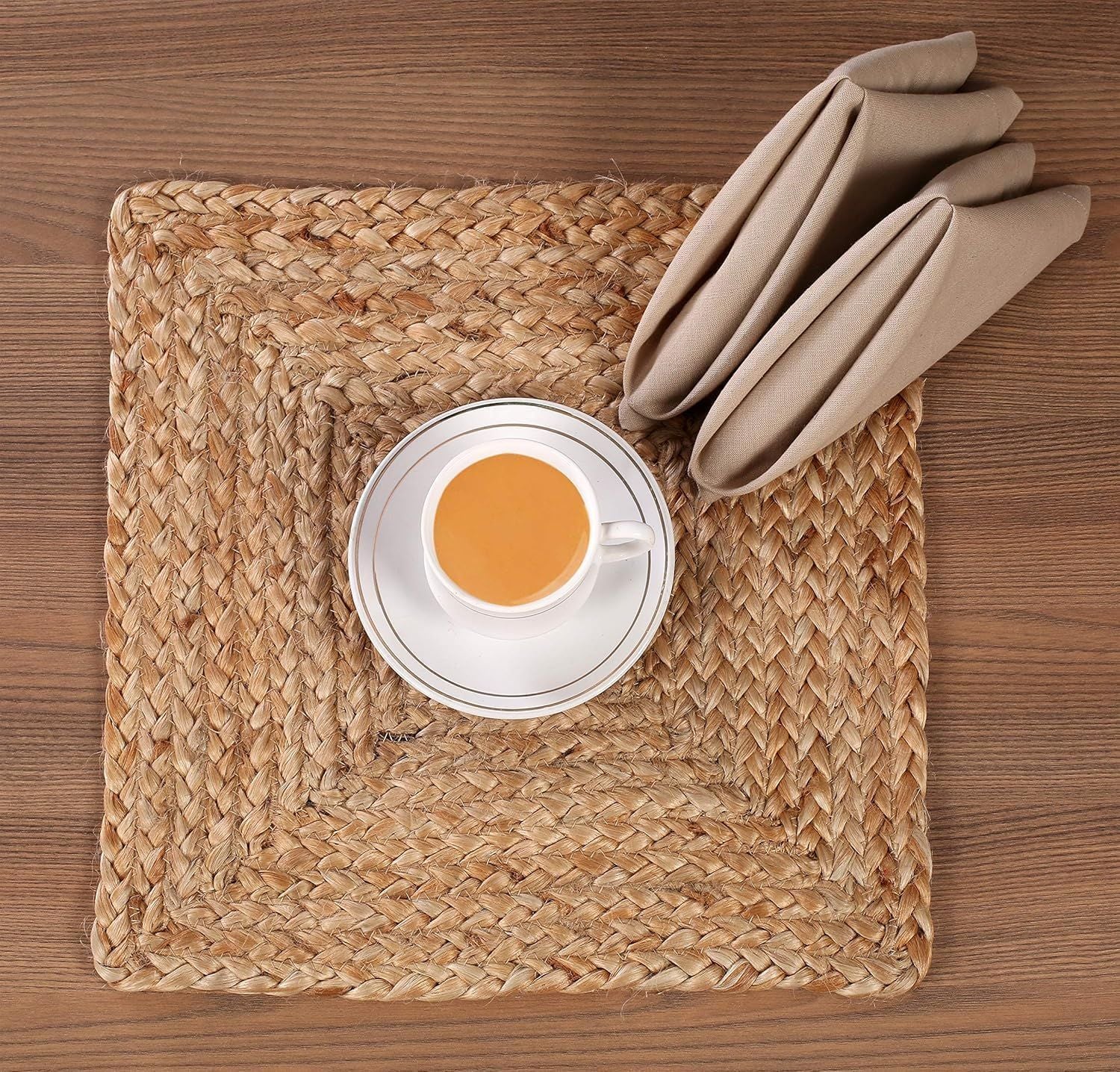 AIESY®- Reversible Jute Braided Eco-Friendly Table Runner