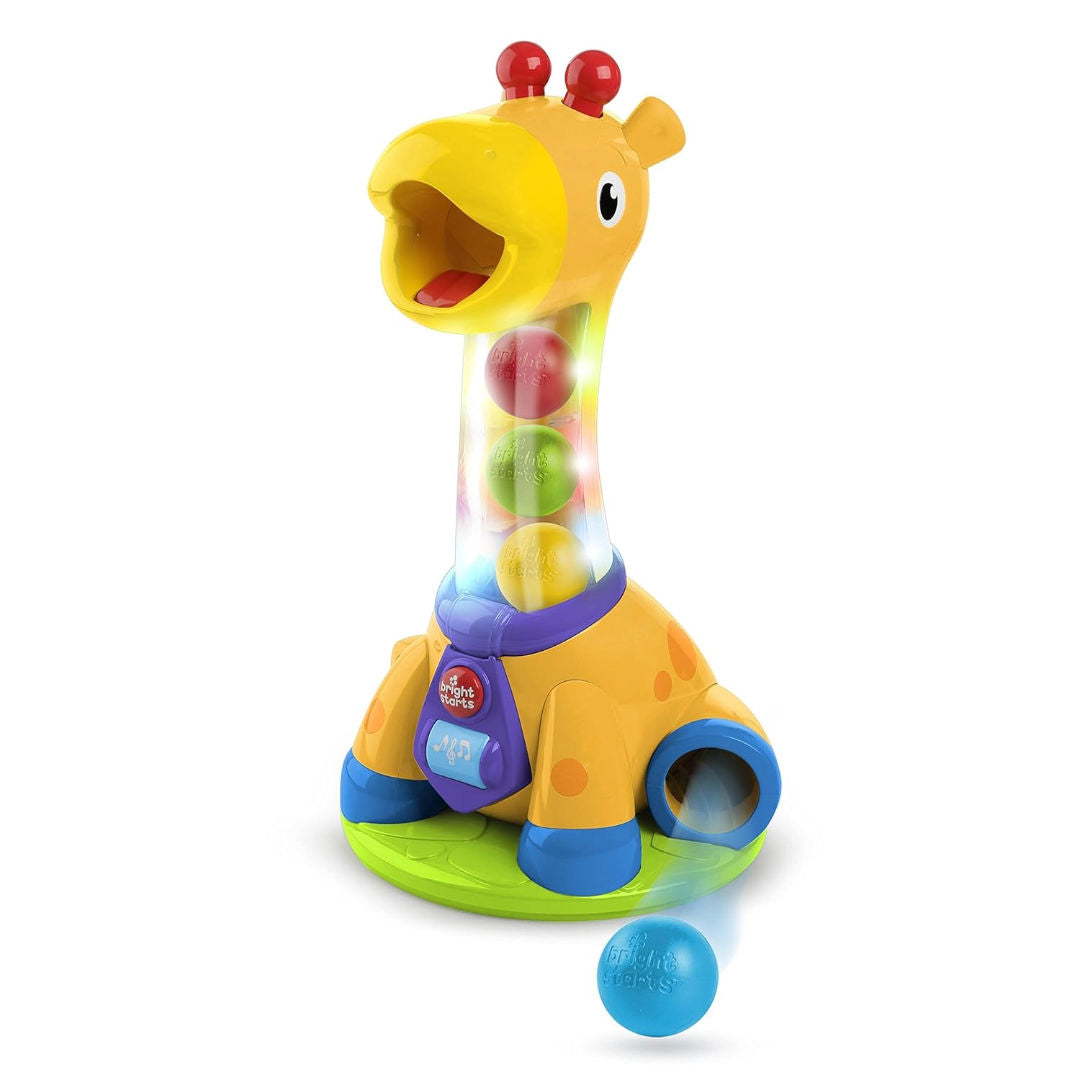 Bright Starts Spin & Giggle Giraffe Ball Popper Musical Toy, (28.96 x 24.89 x 46.48 cm)