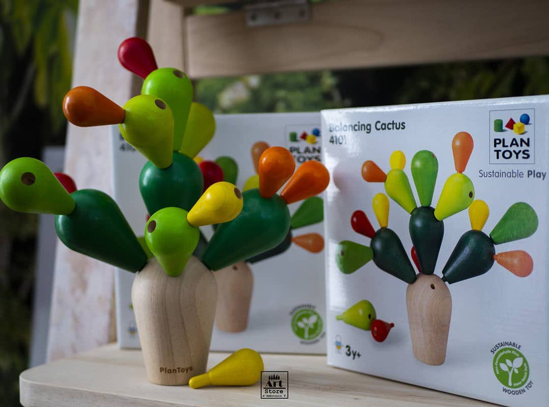 PlanToys Balancing Cactus — Wooden Balance Game