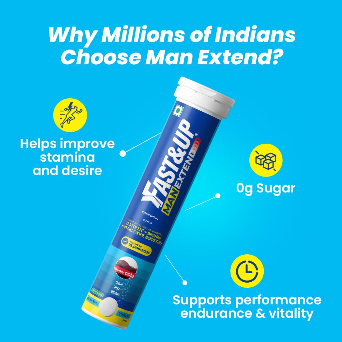 Fast & up Man Extend - Last Longer In Bed & Delay Climax - Cola