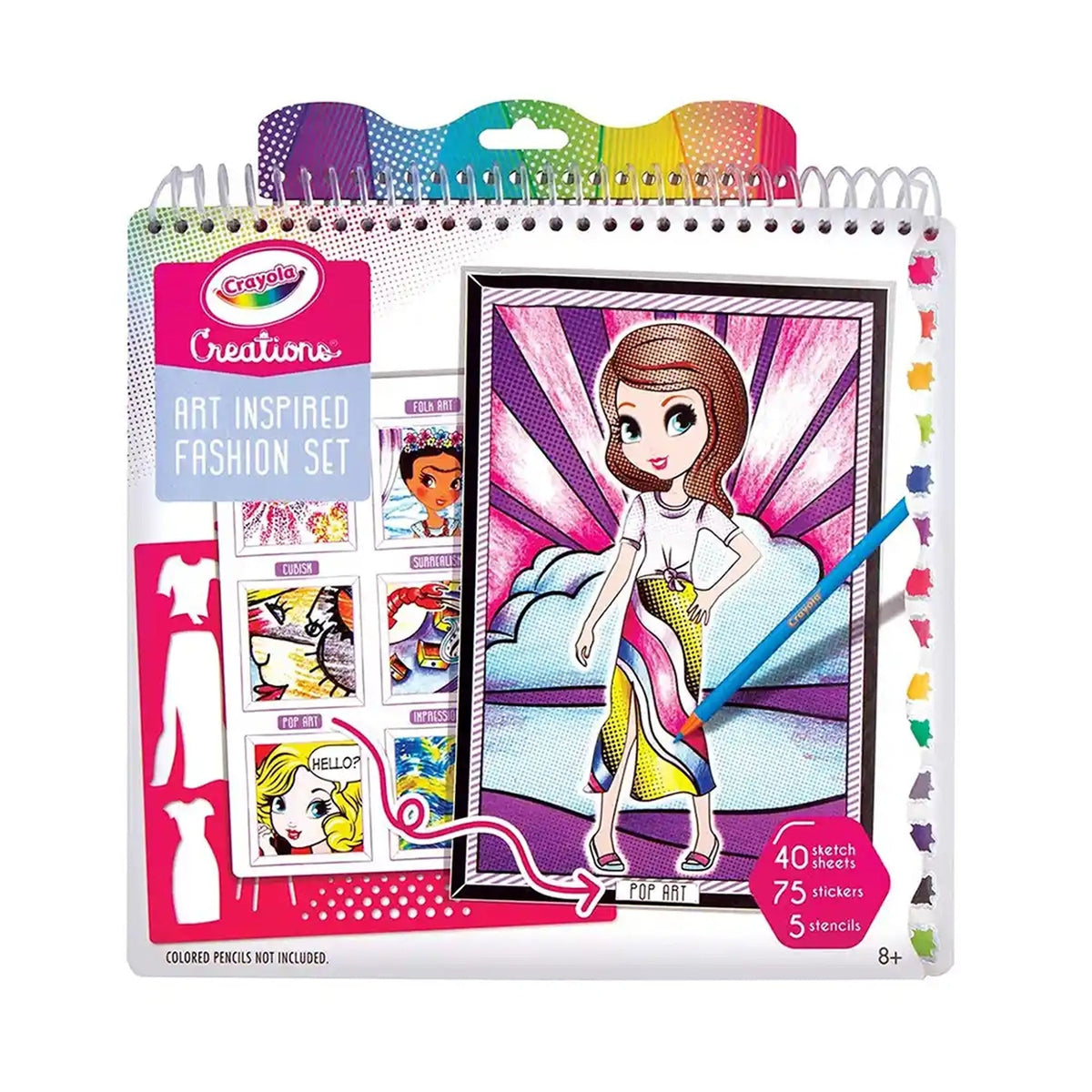 Crayola Creations Art History Fashion Sketch Portfolio