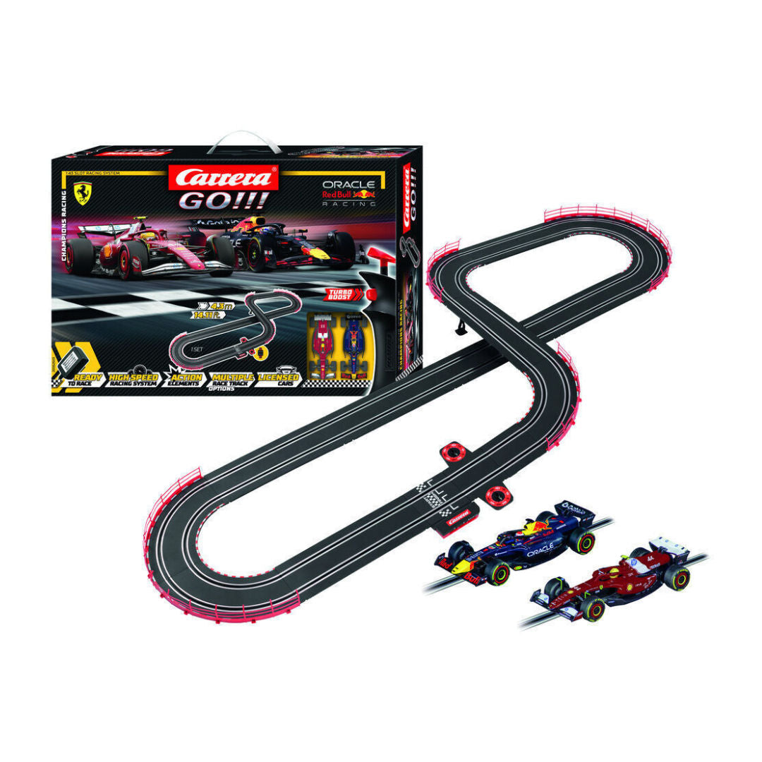 Carrera GO!!! Oracle Red Bull Champions Racing Slot Cars Racing Track Set 4.3m, 6+ years