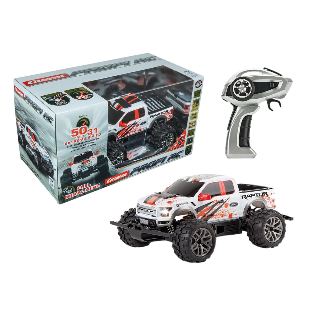 Carrera Profi RC Ford F-150 Raptor PX RC Car 1:18, White/Red, 14+ years