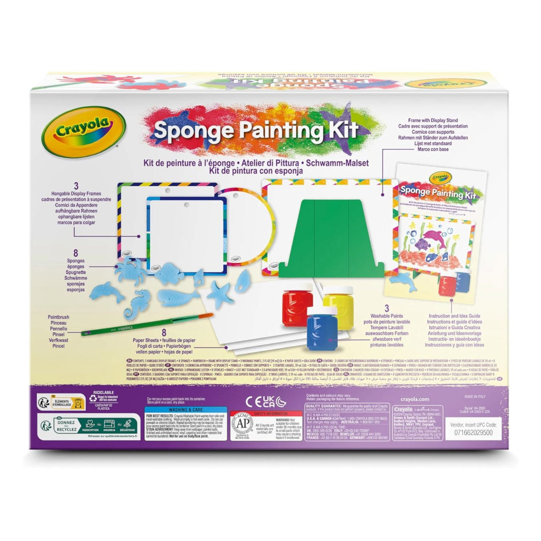 Crayola Sponge Painting Kit, For Painting With Washable Gouaches And Sponges, Creative Activity For Children