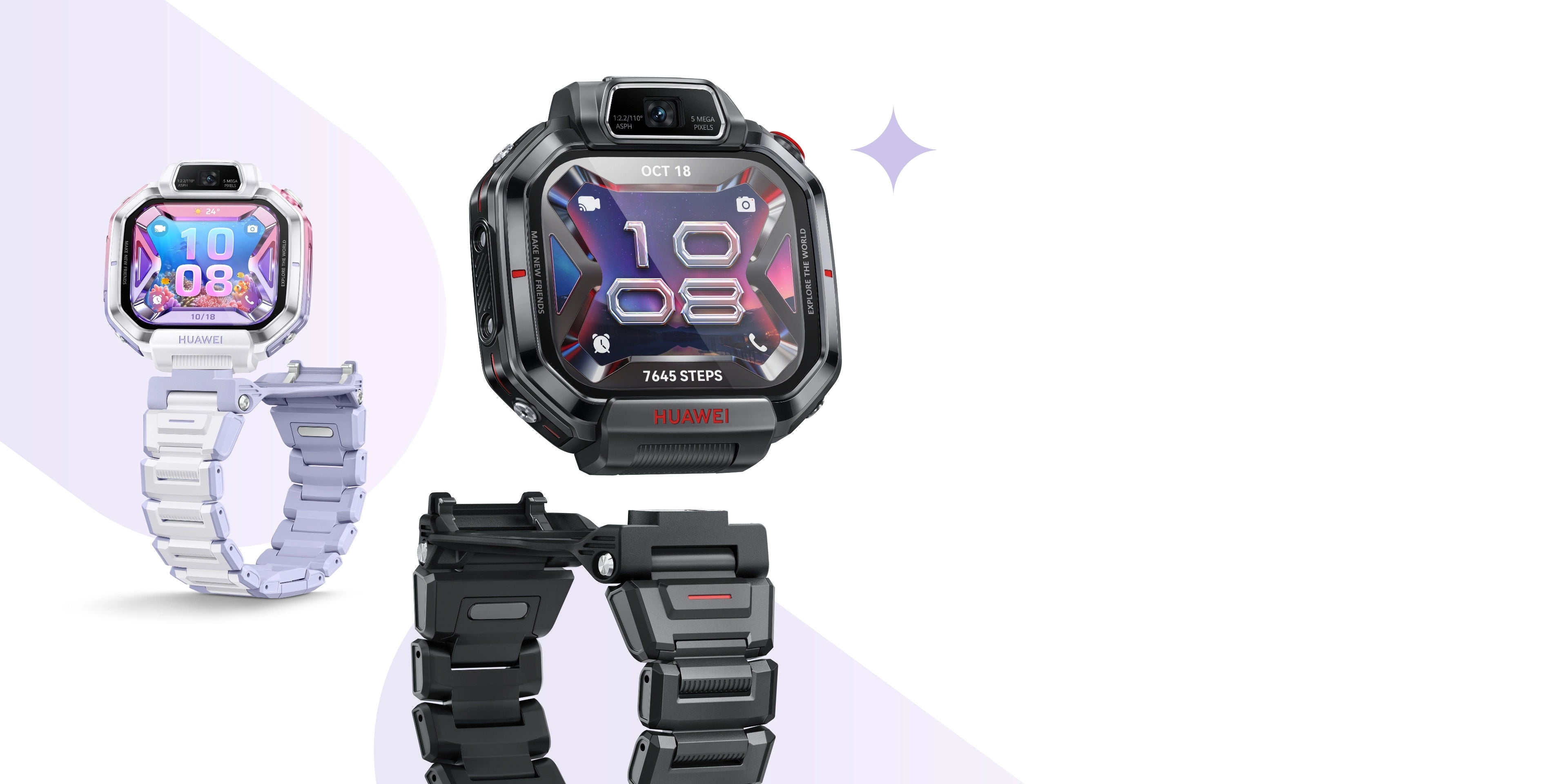 Huawei Watch KIDS X1 Pro Smartwatch - 360° Rotatable Design, Accurate Positioning, HD Video Calls, 5MP + 13MP Cameras, 64GB Storage
