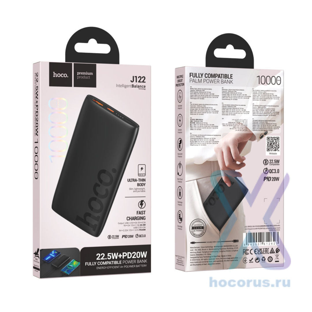 Hoco J122 Respect 22.5W+PD20W fully compatible power bank