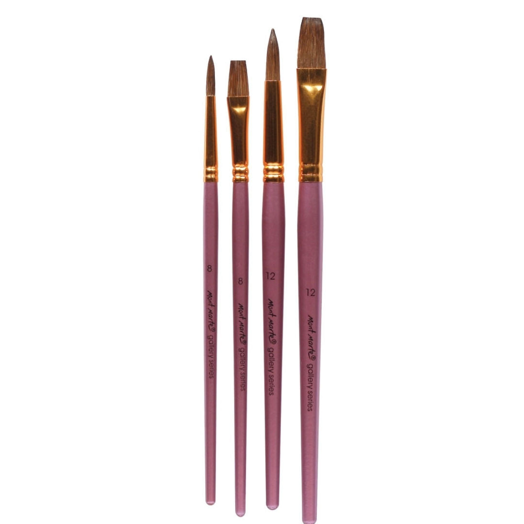 Mont Marte Brush Set, Gallery Series, 4-Pieces, BMHS0029