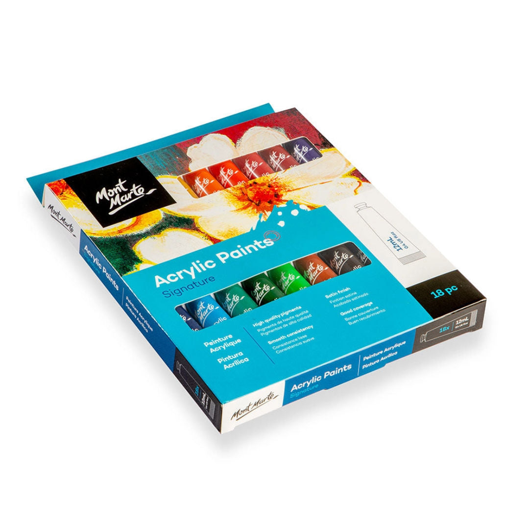 Mont Marte Acrylic Paint Signature Set, 18x12ml, PMHS0033 P24-507