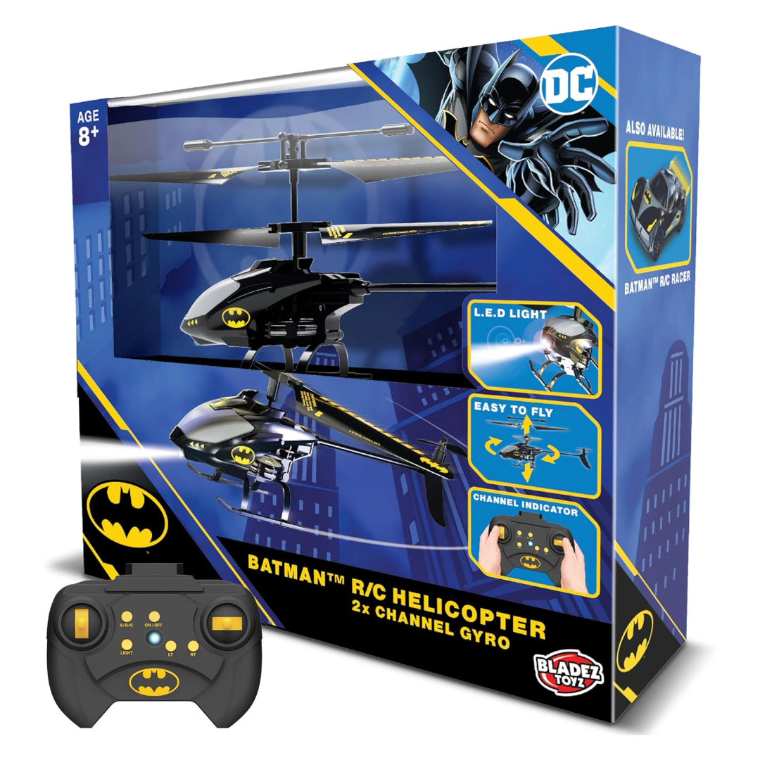 Bladez Toyz DC Batman Batman 2 Channel Gyro RC Helicopter Black, 8+ years