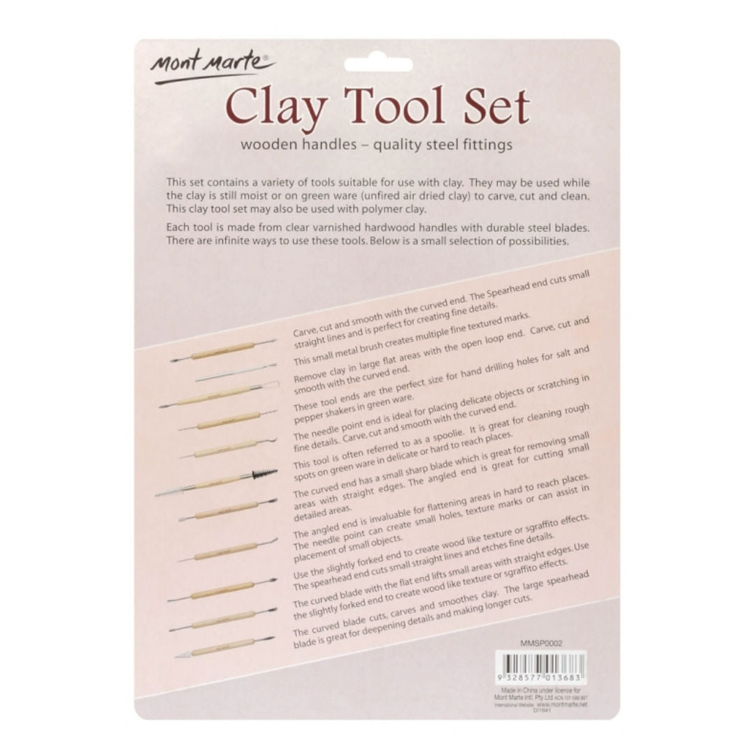 Mont Marte 11-Pieces, Clay Tool Set, MMSP0002 P24-498