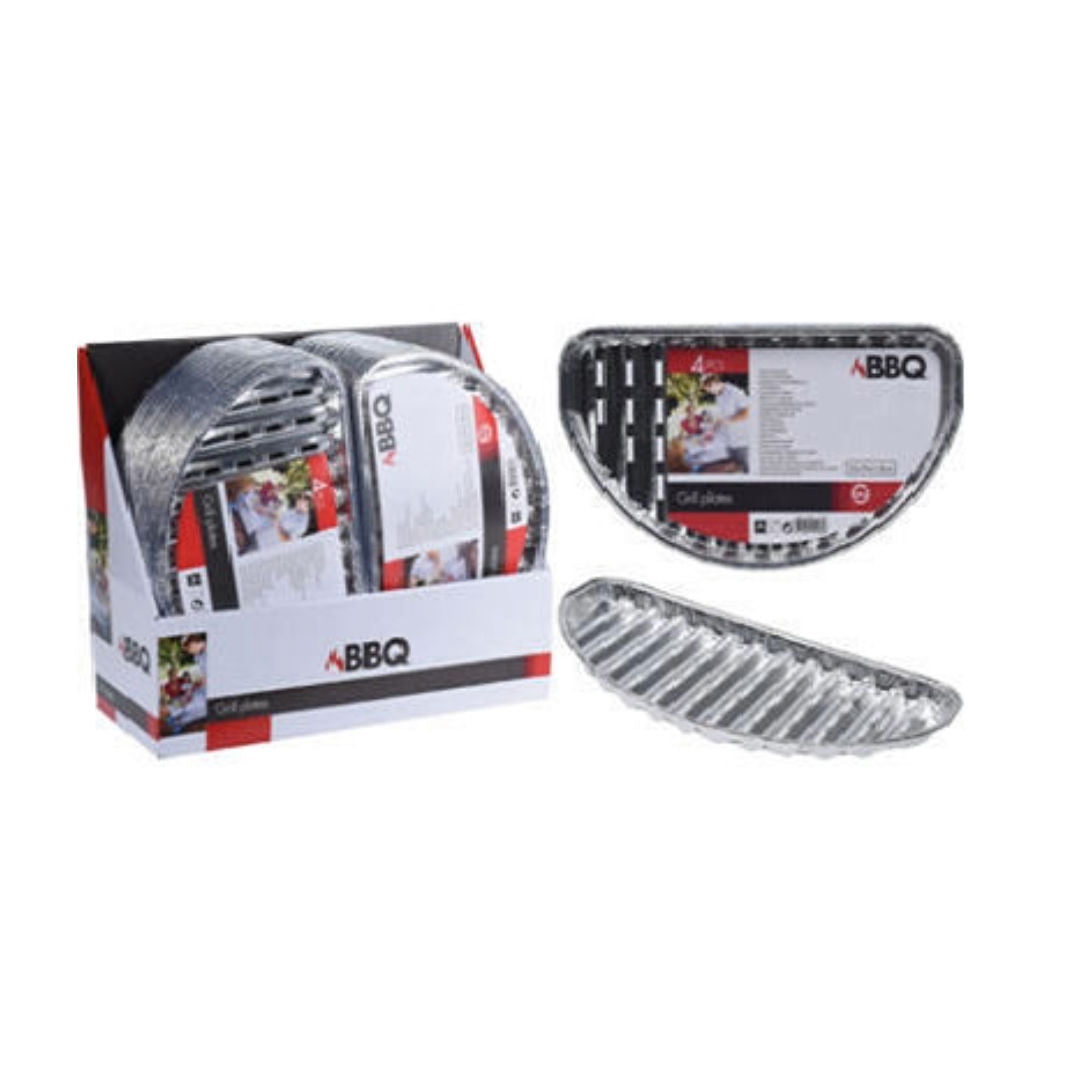 Aluminum Grill Plate Set, 4 Pcs, 320x190x18mm, 0.7mm Thickness