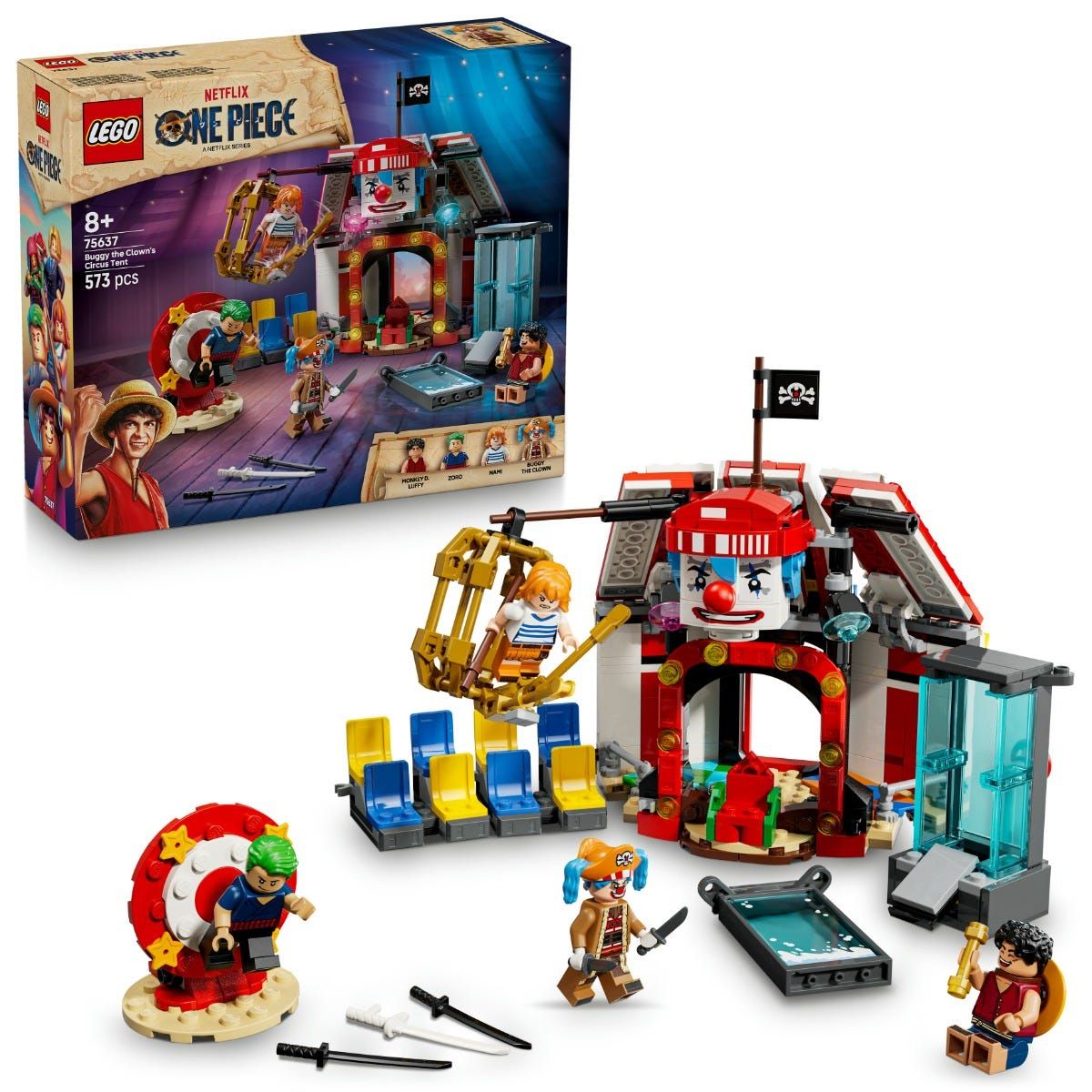 LEGO ONE PIECE Buggy the Clown's Circus Tent Building Play Set, For Age 8+ Years