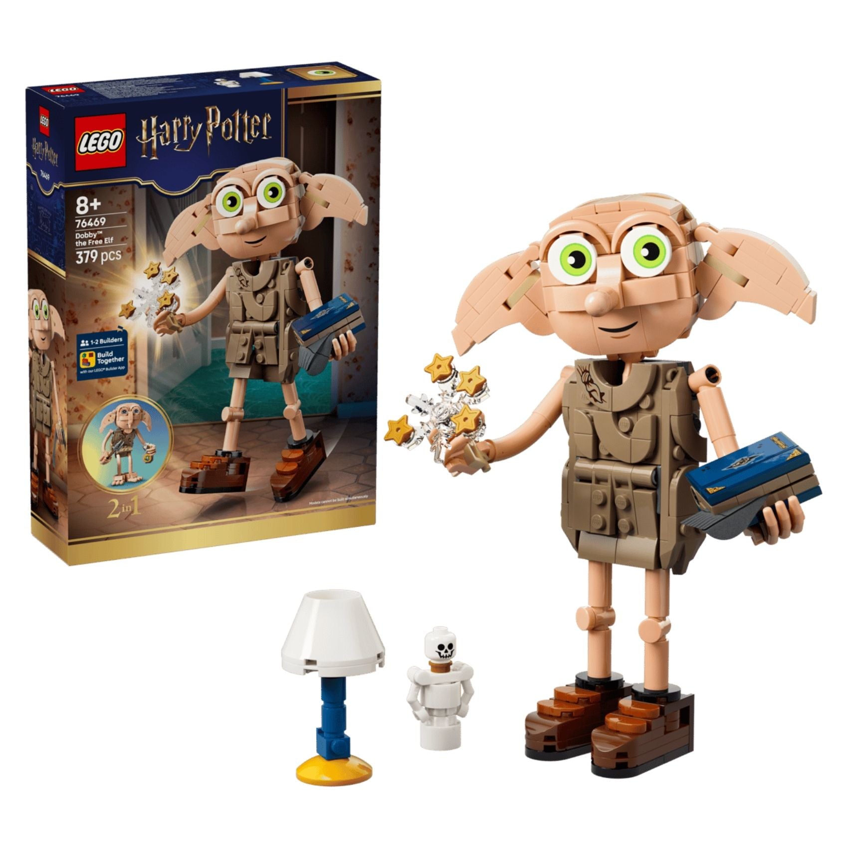 LEGO Harry Potter 76469 Dobby the Free Elf Building Toy Set, 379 Pieces for Girls and Boys Ages 8 Years and Above