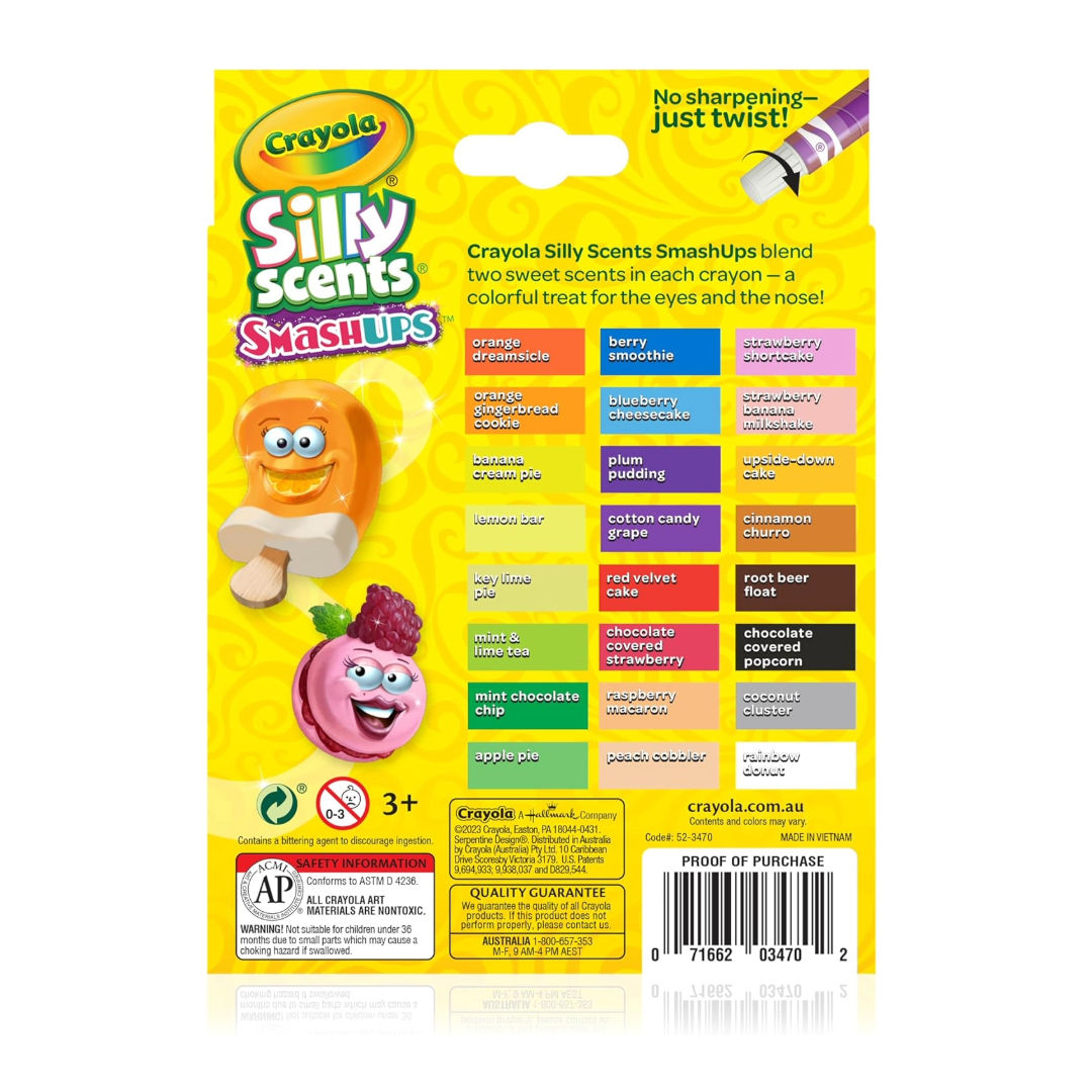 Crayola Silly Scents Smash Ups Mini Twistables Crayons, 24 Pieces