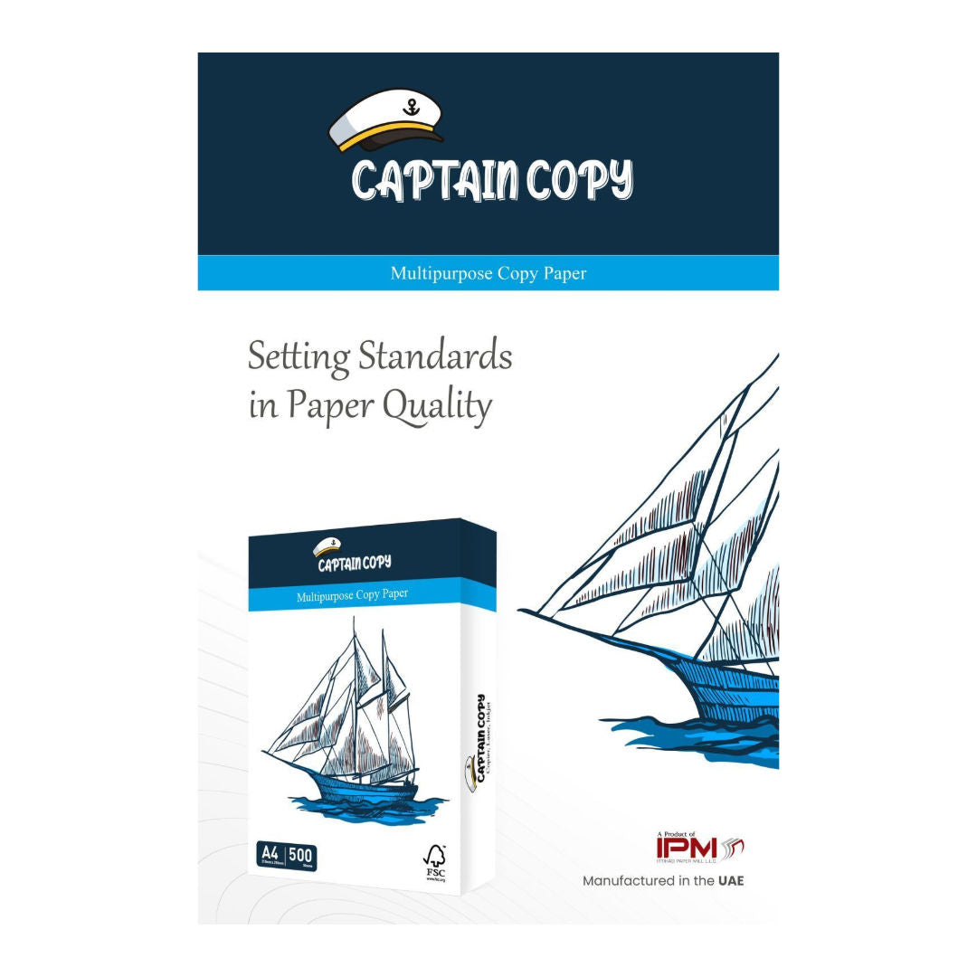 Captain Copy A4 Photocopy Paper, 80 GSM, 500 Sheets