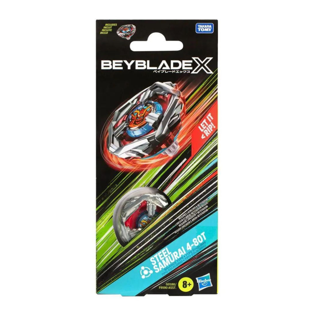 Beyblade X Steel Samurai 4-80T Spinning Top Booster Pack, 8+ years