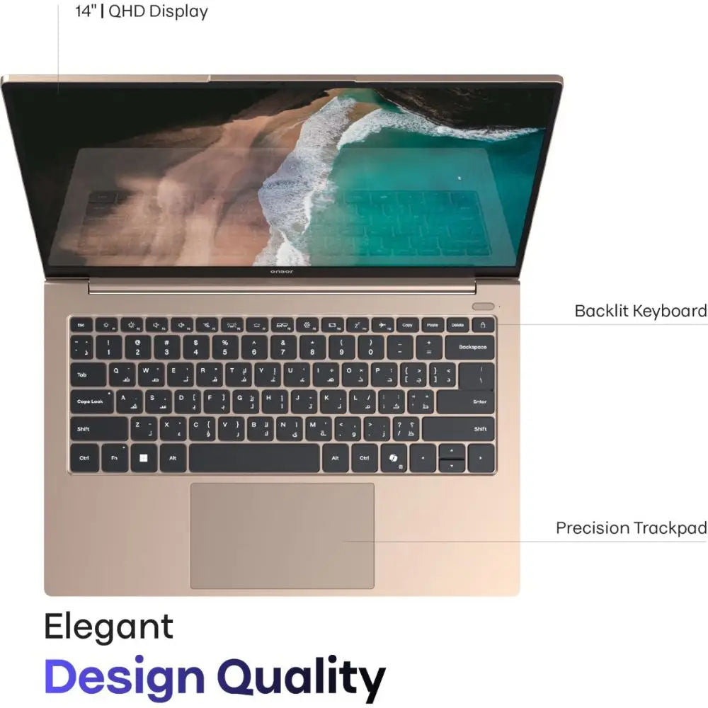 Onsor MOUJ 14 Ultra Laptop, 14-Inch QHD Intel Core Ultra 5 Laptop with Intel Arc Graphics
