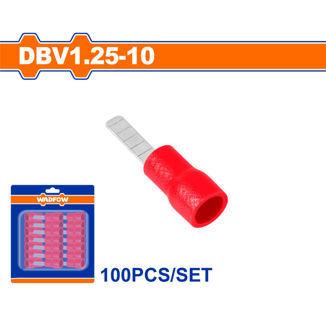 WADFOW Insulated Electrical Terminal Connector Sets, 100 Piece Color-Coded Wire Crimp Terminals, Blister Packed