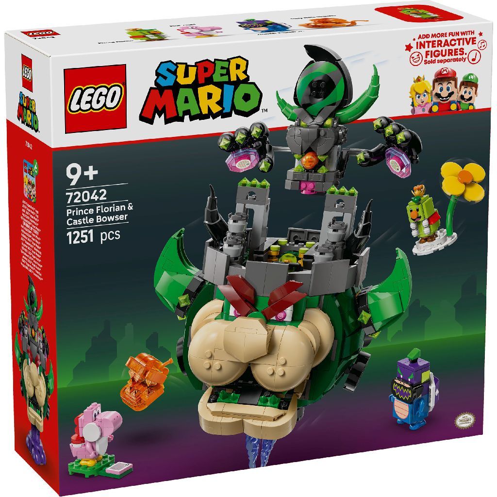 LEGO Super Mario Prince Florian & Castle Bowser Building Set for Ages 9+, 1,251 Pieces