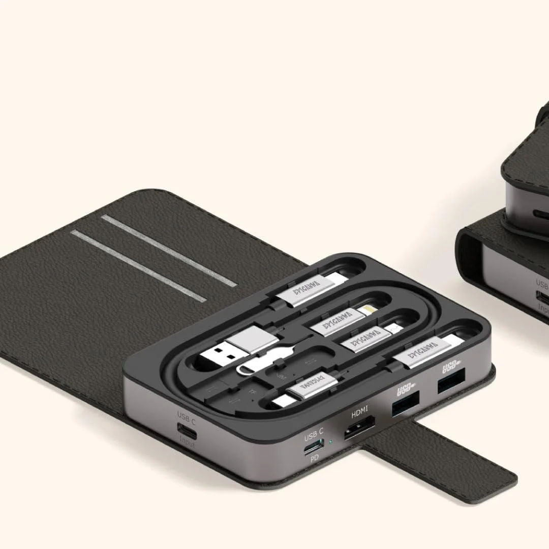 EPICARMA Multi-Functional USB-C Hub & Cable Kit, Black