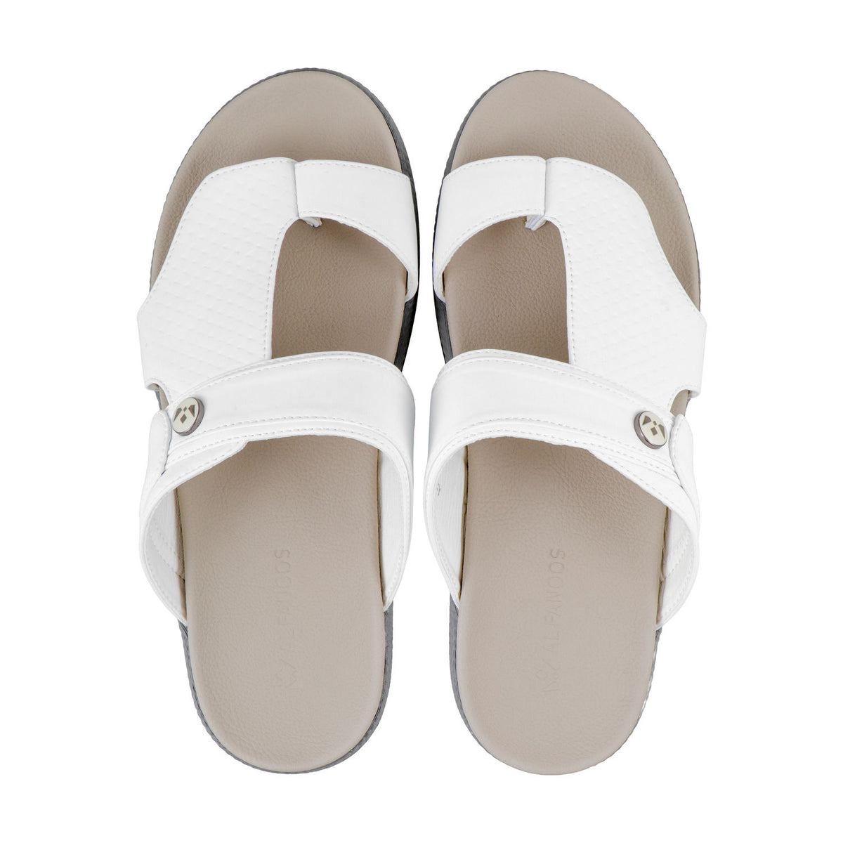 AL FANOOS AF-909 Men's Arabic Style Sandals with PU Leather Upper, EVA Cushioning & TPR Sole
