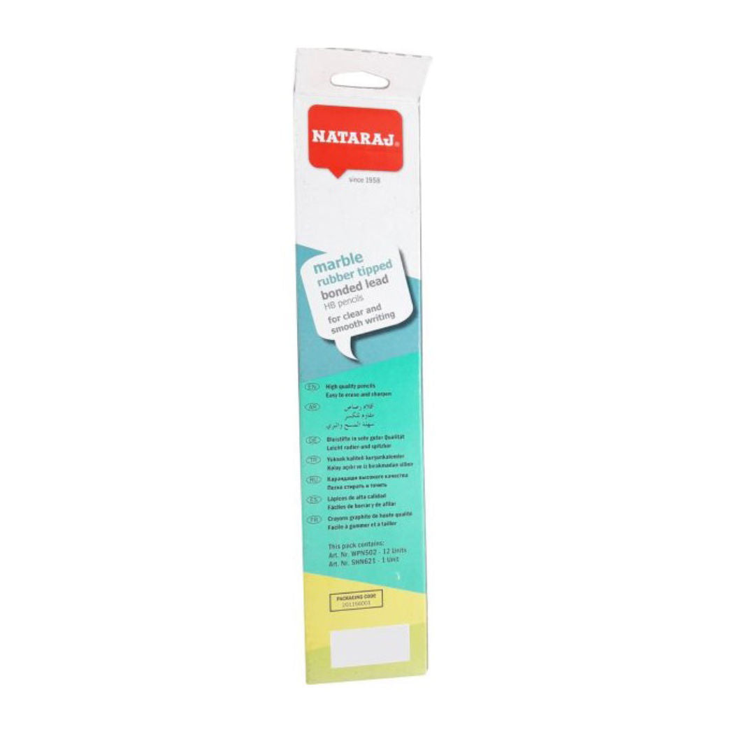 Nataraj Marble Print HB Pencils, 12 Piece Pack with Sharpener