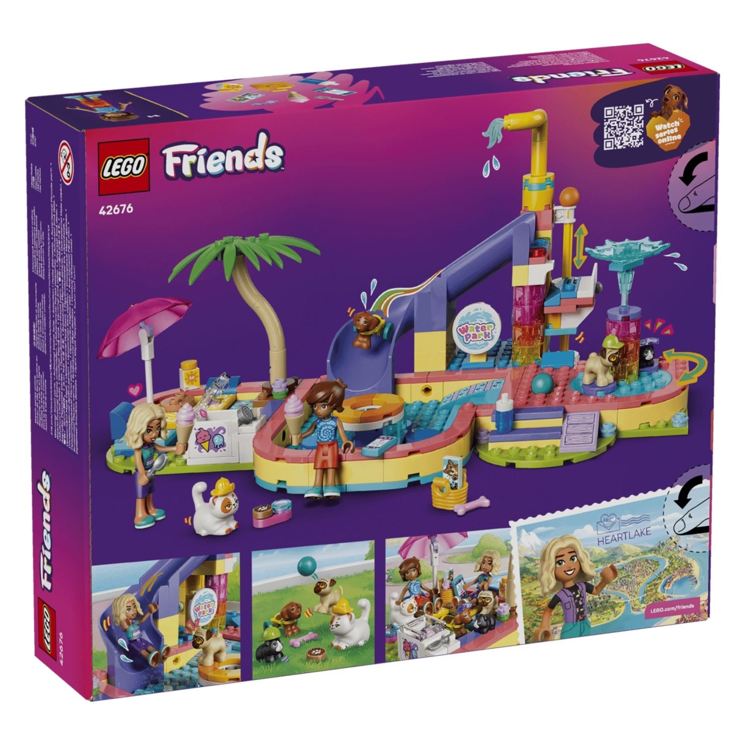 LEGO Friends 42676 Fun Water Park Day Building Toy Set, 278 Pieces for Girls Ages 6 Years and Above